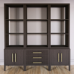 Модульный стеллаж Primo из трех составных элементов Темный орех варинант исполнения - 2 | Loft Concept в Рязани