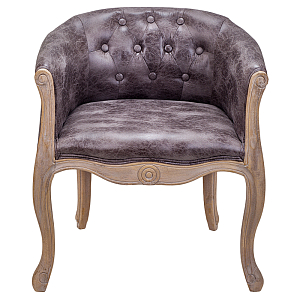 Кресло низкое в стиле прованс Louis French Armchair brown