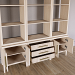 Модульный стеллаж Primo из трех составных элементов Светлый дуб варинант исполнения - 4 | Loft Concept в Рязани