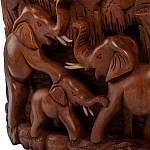 Панно из дерева пирамида из слонов Panel With Animals варинант исполнения - 3 | Loft Concept в Рязани