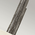 Люстра подвесная с широким белым текстильным абажуром и вертикальными декоративными элементами Hinkley варинант исполнения - 9 | Loft Concept в Рязани