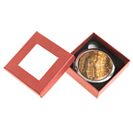 Зеркало карманное складное круглое из натурального камня Оникс в подарочной упаковке Silver Stone Mirrors варинант исполнения - 3 | Loft Concept в Рязани