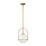 Подвесной светильник с белым плафоном в форме шара в арочной подвеске Hinkley варинант исполнения - 10 | Loft Concept в Рязани