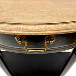 Консоль полукруглая из массива березы с ящиком и полкой в стиле прованс Vintage варинант исполнения - 4 | Loft Concept в Рязани