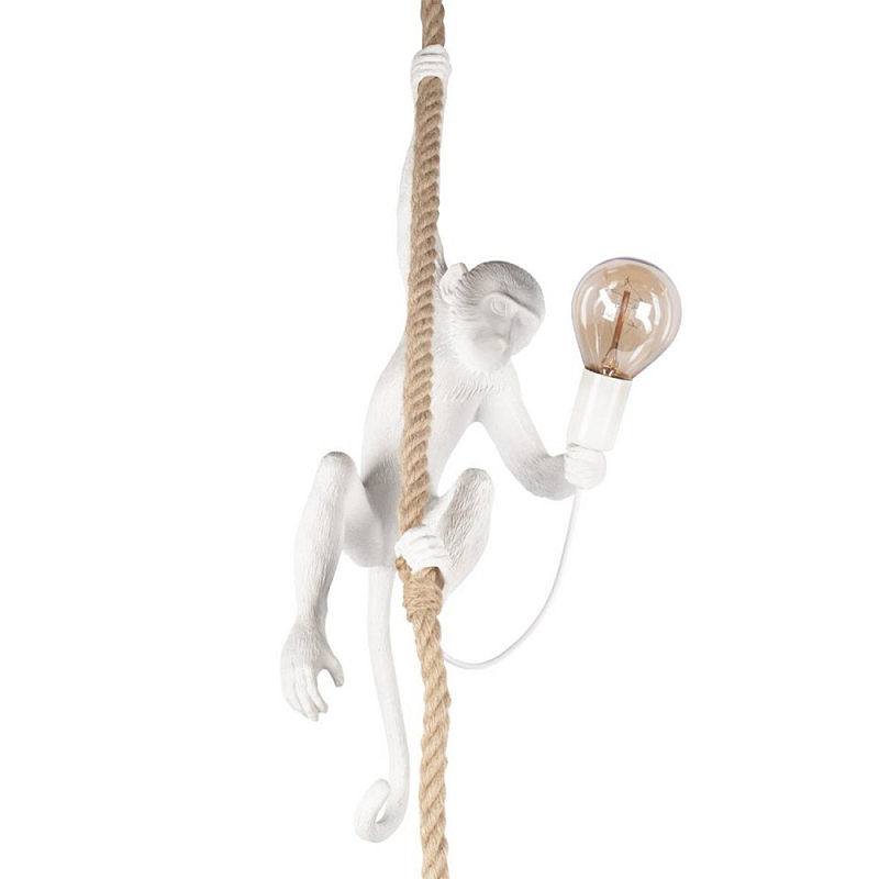 Подвесной светильник Monkey on a rope Белый в Рязани | Loft Concept 