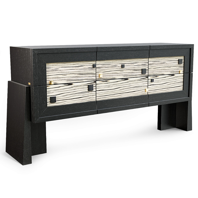 Дизайнерский Комод Tlaloc  Черный матовый Бежевый в Рязани | Loft Concept 