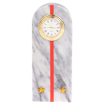 Часы погон МВД подарочные настольные из натурального камня Мрамор Military Clock варинант исполнения - 10 | Loft Concept в Рязани