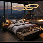 Люстра с 3-мя кольцами из натурального камня Minerals of Light варинант исполнения - 4 | Loft Concept в Рязани