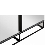 Двухдверный шкаф с зеркальными дверцами Strict Lines варинант исполнения - 3 | Loft Concept в Рязани