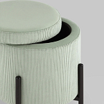 Светло-зеленый пуф на черных ножках SANJAY варинант исполнения - 3 | Loft Concept в Рязани