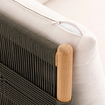 Садовый диван из тикового дерева и веревок Оreon варинант исполнения - 3 | Loft Concept в Рязани