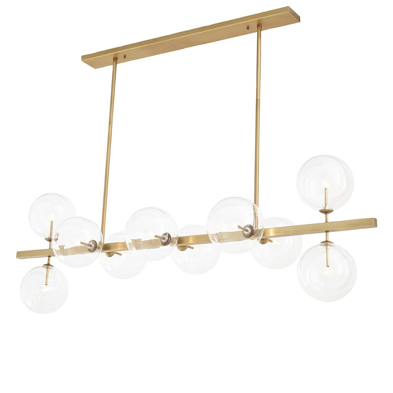 Люстра Chandelier Largo Латунь Античная полированная Прозрачное Стекло Люстра Chandelier Largo Латунь Античная полированная Прозрачное Стекло в Рязани | Loft Concept