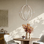 Подвесной светильник из дерева в форме сферы Eco Light варинант исполнения - 4 | Loft Concept в Рязани