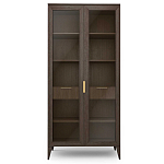 Витрина стеклянная 2-х дверная с ящиками и 5-ю полками Harper Line варинант исполнения - 3 | Loft Concept в Рязани