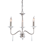 Люстра цвета никель с прозрачными стеклянными подвесками в форме капель Elstead Lighting варинант исполнения - 8 | Loft Concept в Рязани