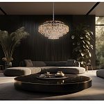 Люстра хрустальная в неоклассическом стиле на золотистом каркасе Majesty варинант исполнения - 1 | Loft Concept в Рязани