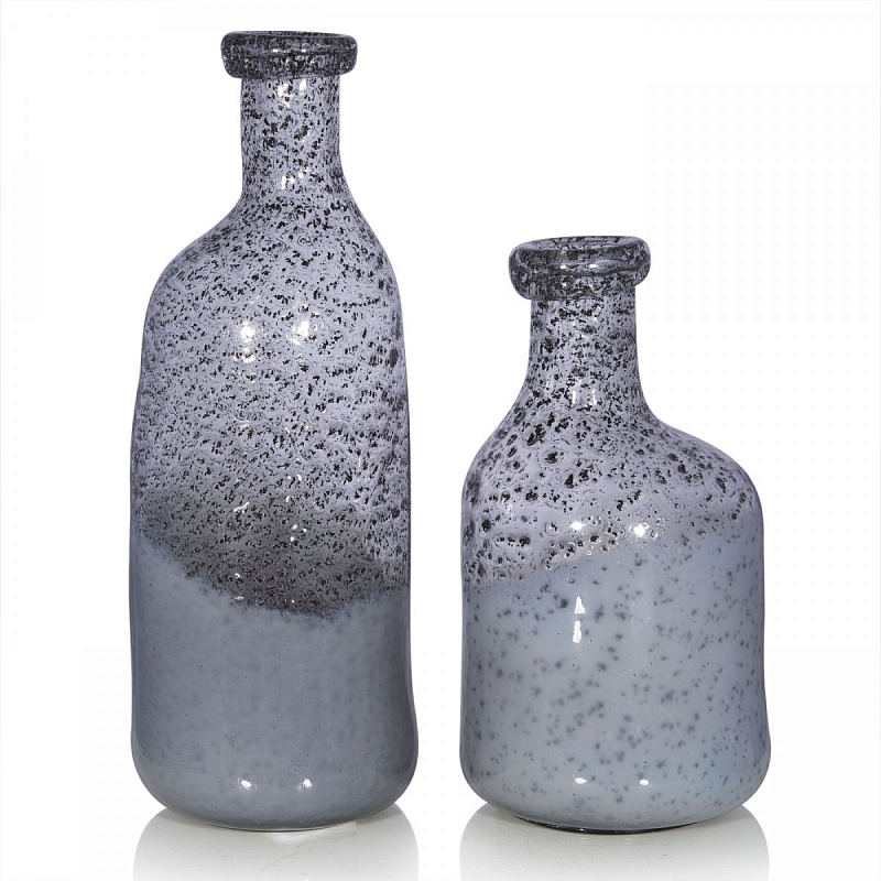 Ваза Glass Lava Серый (Gray) в Рязани | Loft Concept 