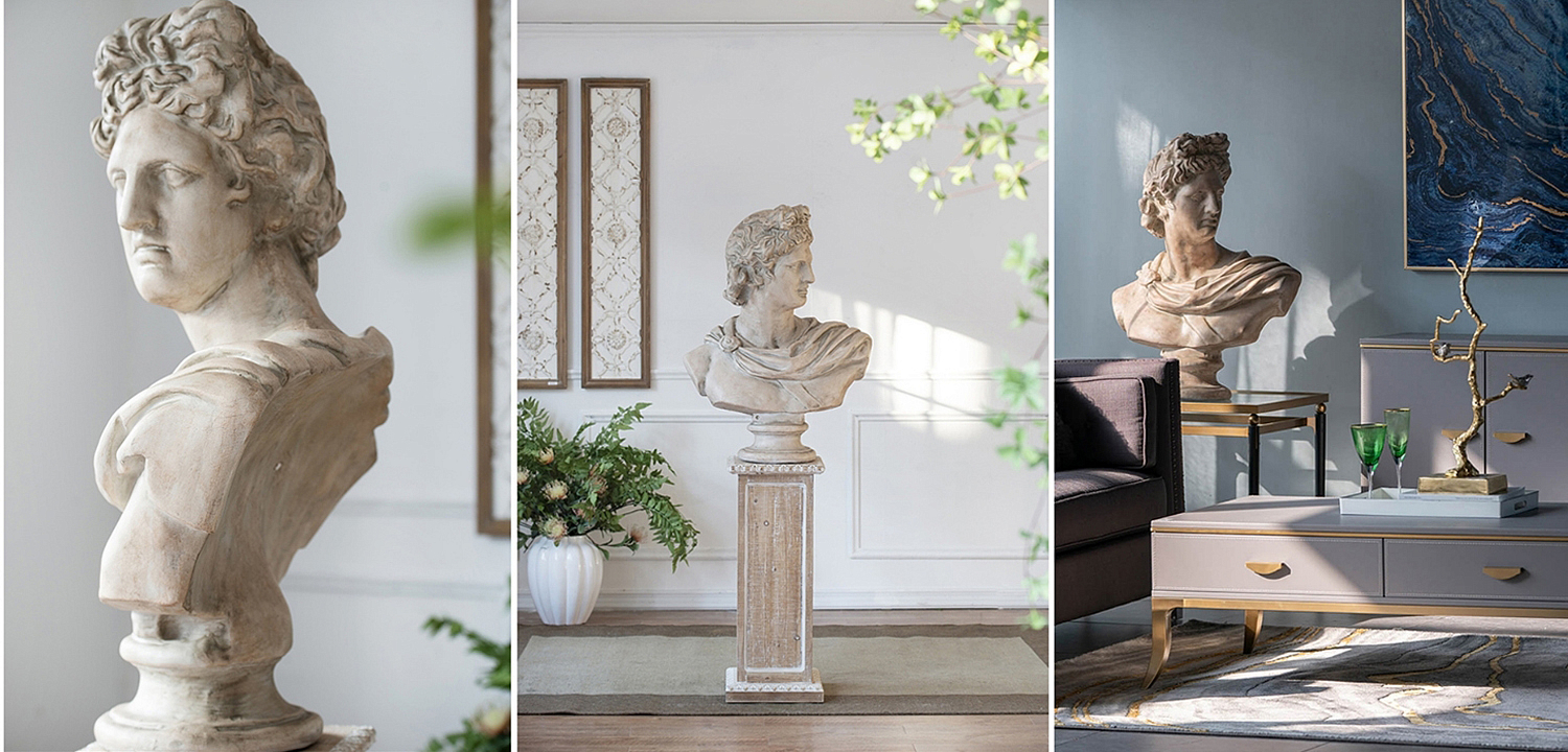 Статуэтка Antique Busts Apollo Belvedere Статуэтка Antique Busts Apollo Belvedere - Loft-Concept в Рязани