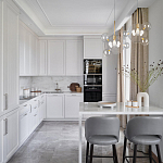 Люстра подвесная 3 лампы с прозрачными стеклянными шарами и золотыми деталями Giopato & Coombes варинант исполнения - 5 | Loft Concept в Рязани