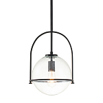 Подвесной светильник с прозрачным плафоном в форме шара в арочной подвеске Hinkley варинант исполнения - 1 | Loft Concept в Рязани