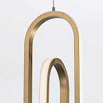 Подвесной светильник золотого цвета с двумя вытянутыми овальными рамками в форме скрепки Eurofase варинант исполнения - 4 | Loft Concept в Рязани