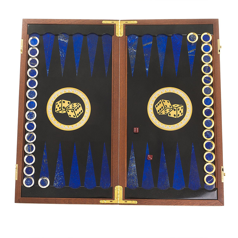 Нарды настольные из натурального камня лазурит и долерит Backgammon from Stone Мульти Нарды настольные из натурального камня лазурит и долерит Backgammon from Stone Мульти в Рязани | Loft Concept