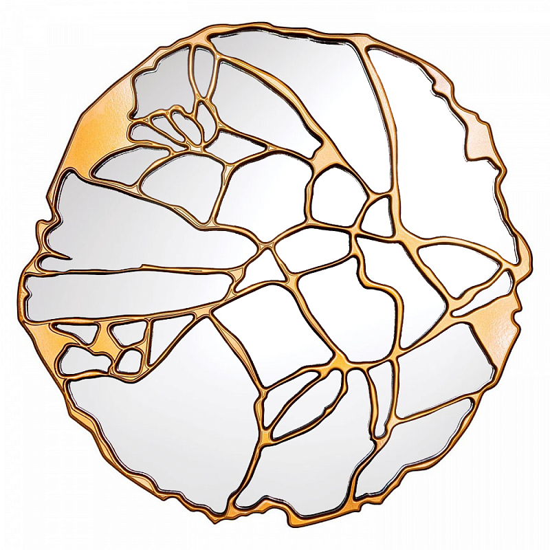 Зеркало кругле в декоративной раме золотого цвета Golden Ratio Золотой Зеркало кругле в декоративной раме золотого цвета Golden Ratio Золотой в Рязани | Loft Concept