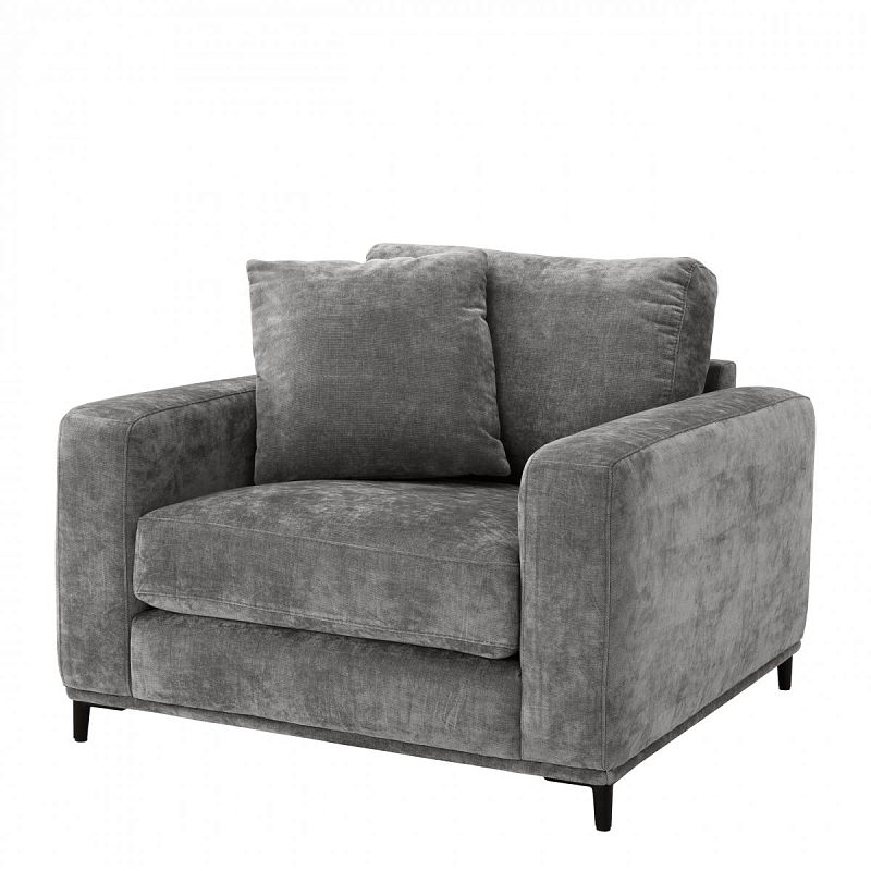 Кресло Eichholtz Chair Feraud Grey Серый Черный Кресло Eichholtz Chair Feraud Grey Серый Черный в Рязани | Loft Concept