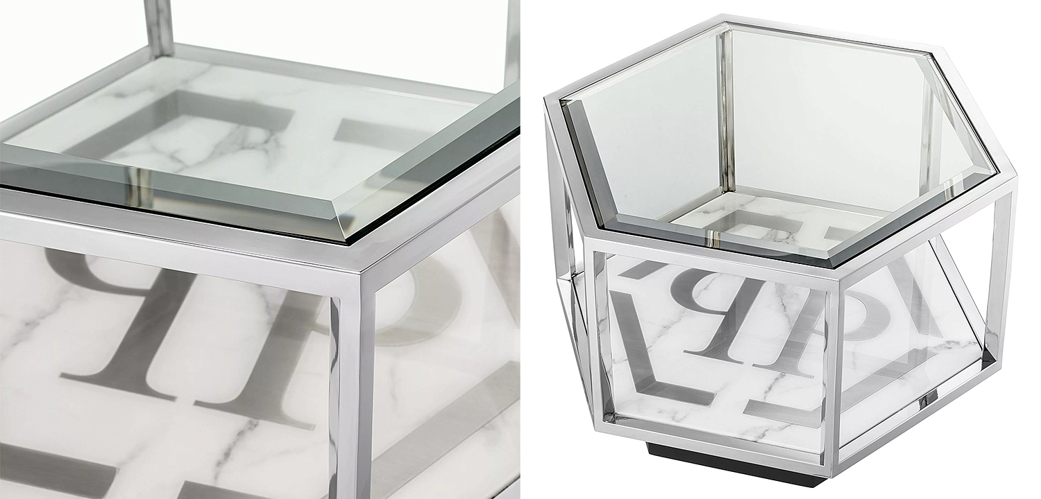 Приставной стол Philipp Plein Side Table Falcon View Chrome Приставной стол Philipp Plein Side Table Falcon View Chrome - Loft-Concept в Рязани