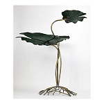 Столик приставной с тремя столешницами Тропические листья Tropical Forest gold варинант исполнения - 4 | Loft Concept в Рязани