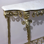 Консоль бронзовая с мраморной столешницей Bronze De Console варинант исполнения - 2 | Loft Concept в Рязани