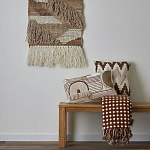 Чехол на подушку с вышивкой в виде геометрических узоров Beige Calista Rect варинант исполнения - 6 | Loft Concept в Рязани