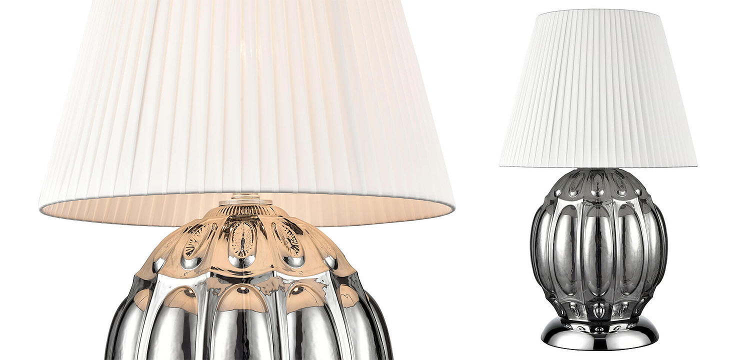 Настольная лампа ХРОМ Hailey Chrome Table Lamp Настольная лампа ХРОМ Hailey Chrome Table Lamp - Loft-Concept в Рязани