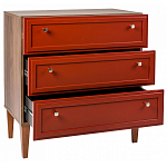 Комод красный из массива бука с 3-мя ящиками Wenge Light варинант исполнения - 3 | Loft Concept в Рязани