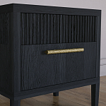 Прикроватная Тумбочка Primo с двумя ящиками Черный дуб варинант исполнения - 4 | Loft Concept в Рязани