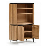 Буфет высокий из дерева манго и металла с открытыми полками и 2-мя дверцами Toinette варинант исполнения - 2 | Loft Concept в Рязани