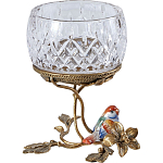 Чаша на ножке из стекла с бронзовыми элементами Bronze Branch варинант исполнения - 1 | Loft Concept в Рязани