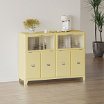 Дизайнерский комод с  2-мя рельефными откидными дверками из стекла Mikko варинант исполнения - 1 | Loft Concept в Рязани