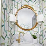 Зеркало в ассиметричной золотой раме Mirror of Aragorn варинант исполнения - 3 | Loft Concept в Рязани