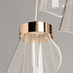 Люстра каскадная с 10-ю прозрачными плафонами Wave Line варинант исполнения - 10 | Loft Concept в Рязани