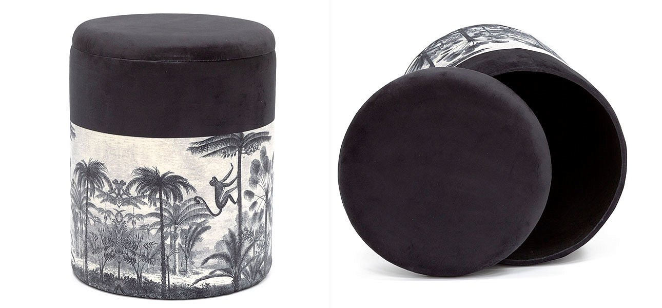 Пуф PUF Jungle Print с крышкой Пуф PUF Jungle Print с крышкой - Loft-Concept в Рязани