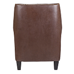 Кресло из натуральной кожи c мягкими подлокотниками на 4-х деревянных ножках из массива бука Joseph Armchair brown варинант исполнения - 3 | Loft Concept в Рязани