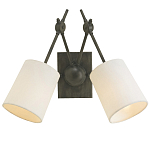 Бра с двумя тканевыми абажурами в форме цилиндра Prerequisites варинант исполнения - 2 | Loft Concept в Рязани