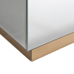 Столик журнальный зеркальный с золотым декором Gold Painted Mirror Table варинант исполнения - 2 | Loft Concept в Рязани