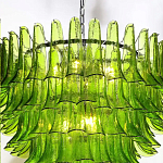 Люстра из семи ярусов зеленого стекла Independence варинант исполнения - 5 | Loft Concept в Рязани