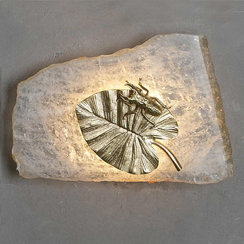 Бра Декоративный лист Glacial Fragment Медь Прозрачный Бра Декоративный лист Glacial Fragment Медь Прозрачный в Рязани | Loft Concept