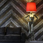 Лампа MANNEQUIN LAMP с абажуром руки на талии варинант исполнения - 3 | Loft Concept в Рязани