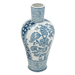 Ваза с голубым цветочным рисунком 43 см Blue & White Ornament варинант исполнения - 1 | Loft Concept в Рязани