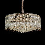 Люстра круглая с хрустальными подвесками на золотистом каркасе Roul Crystal Light варинант исполнения - 7 | Loft Concept в Рязани