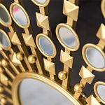 Зеркало-солнце в раме из металла с золотыми с лучами Rays of Peace варинант исполнения - 2 | Loft Concept в Рязани